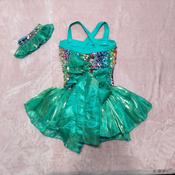 Weissman Let It Shine 6782 Sz IC S/M Bodice Skirt Competition Theater Choker - Picture 3 of 15